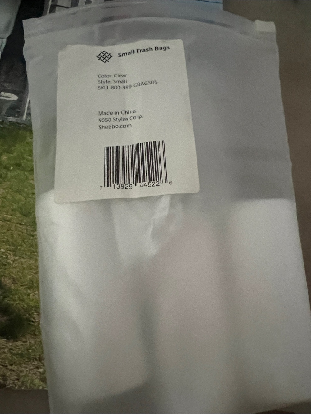Small Trash Bags - Clear 0.5 gallon size